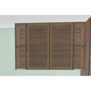 Tủ bếp trên Melamin gỗ