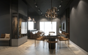  Căn hộ Saigon Royal cá tính - căn hộ mang chủ đề DARK MOOD