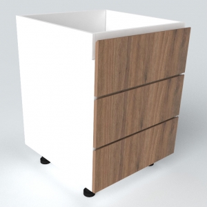 Tủ bếp dưới 3 hộc kéo, Melamine