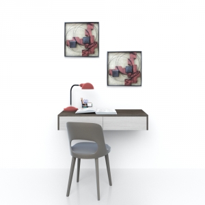 Bàn làm việc treo, Melamine